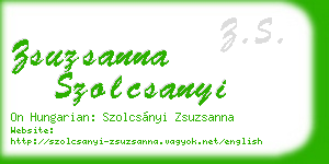 zsuzsanna szolcsanyi business card